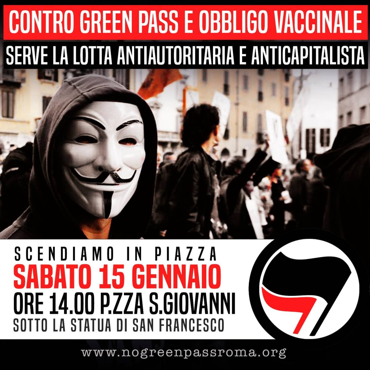Manifestazione anticapitalista e antiautoritaria a Roma